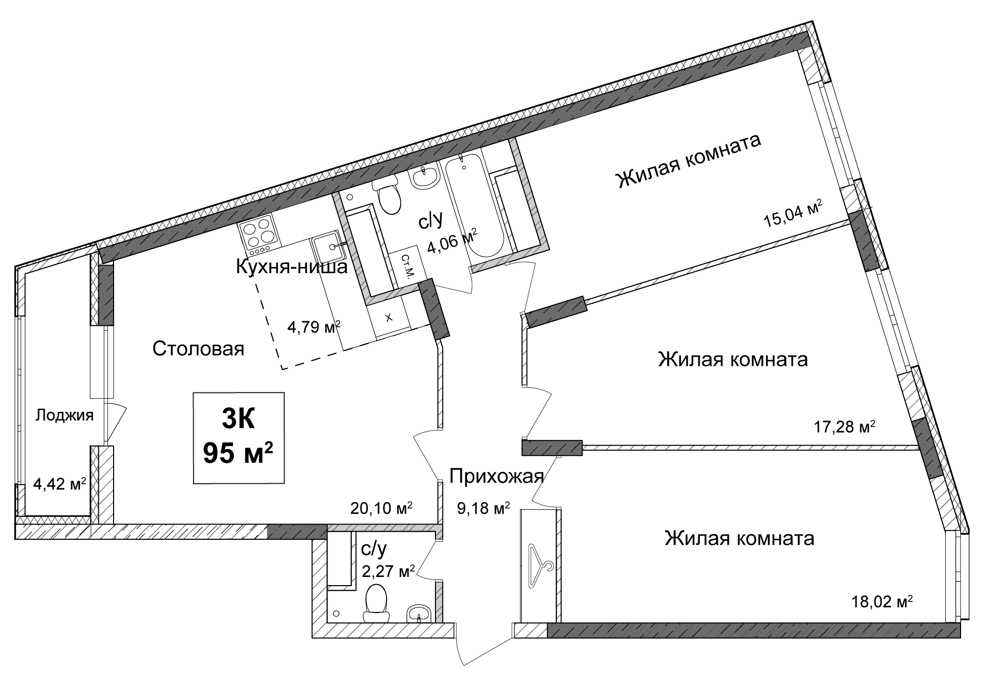 15 17 ЭТАЖ 3К 9516